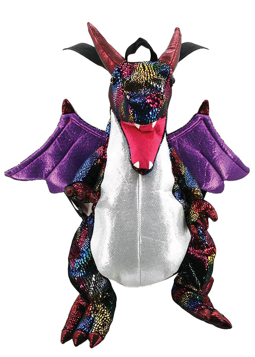 Rainbow Dragon Plush Backpack