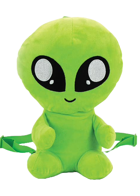 Neon Alien Plush Backpack