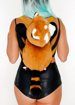 Red Panda Furry Plush Backpack