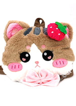 Kawaii Strawberry Kitty Plush Backpack