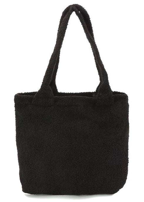 Furry Black Cat Plush Tote