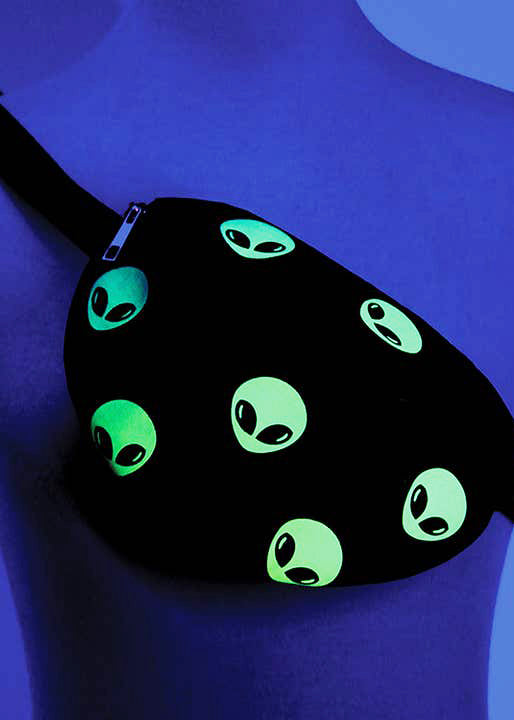 Alien Glow in the Dark AOP Belt Bags