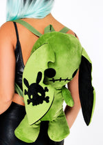 Naughty Bunny Green Plush Backpack