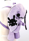 Naughty Bunny Purple Plush Backpack