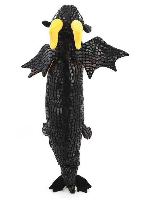 Black Dragon Plush Sling Backpack