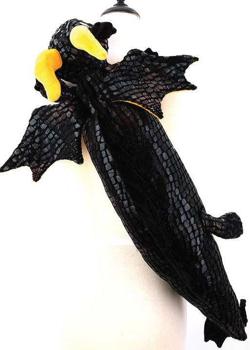 Black Dragon Plush Sling Backpack