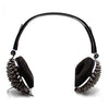 Spiked Stereo Headphones in Gunmetal