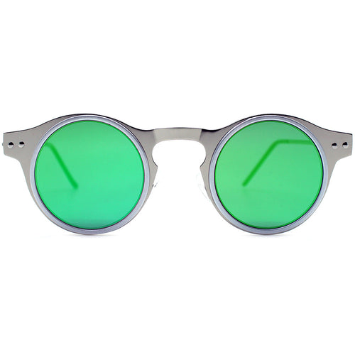 Spitfire Machina Sunglasses in Silver/Green