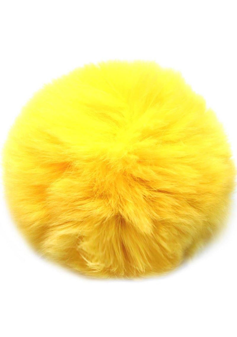 7 LUXE Single Puff Ball Pin Clip in Yellow