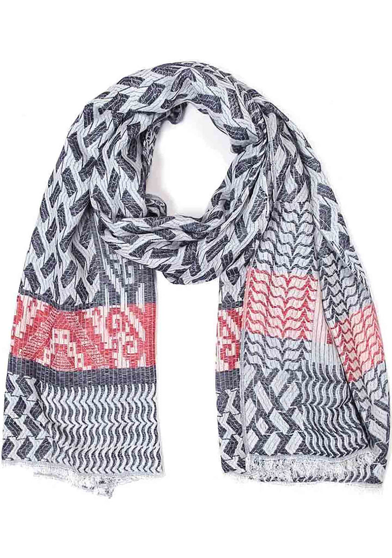 7 LUXE Tribal Scarf in Navy