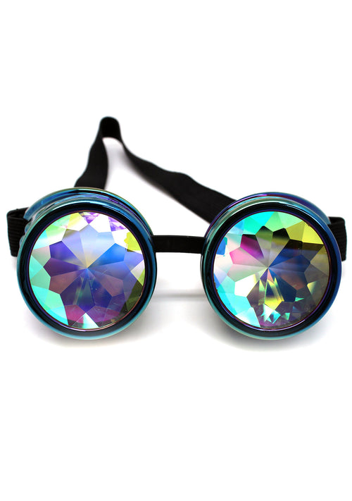 7 LUXE Celelstial Kaleidoscope Goggles in Iridescent Rainbow