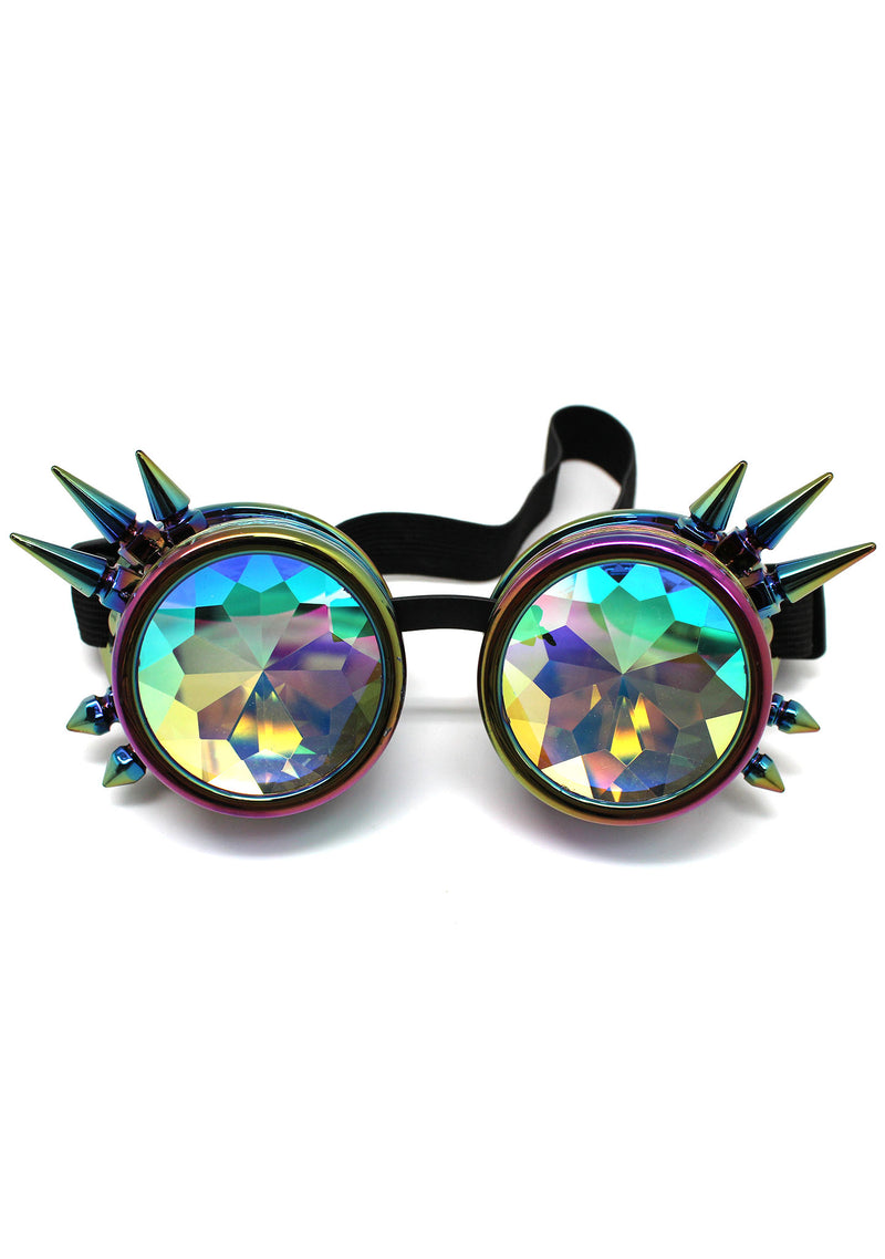 7 LUXE Dragon Slayer Kaleidoscope Goggles in Iridescent Rainbow