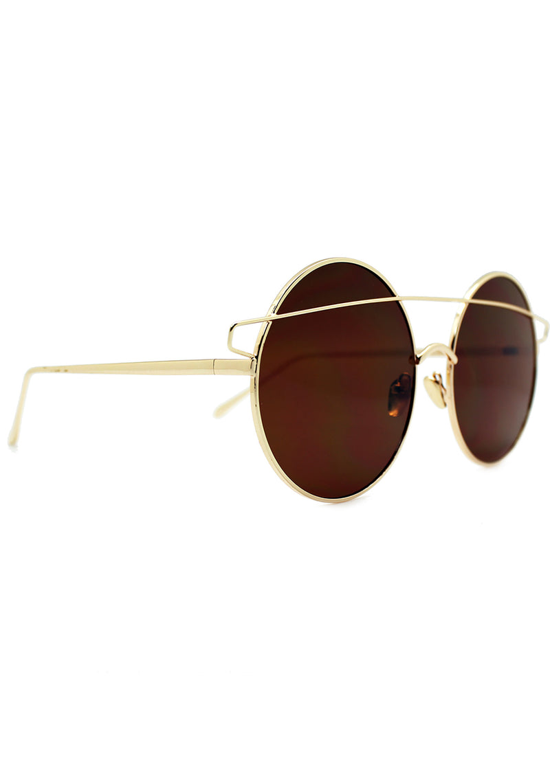 7 LUXE Galaxy Sunglasses Gold/Brown