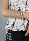 7 LUXE X Katie Soleil Horizon Triple Wrap Beaded Bracelet
