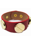 FASHÃ´ Large Screw Bracelet in Red/Gold