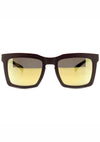 Adidas Originals Oversized Square Mirror Sunglasses in Brown/Gold