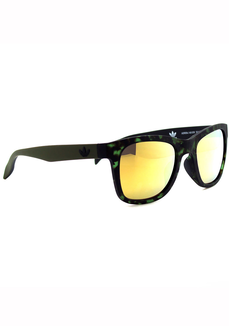 Adidas Originals Square Mirror 2.0 Sunglasses in Green Tortoise/Gold