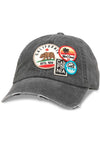 American Needle Cali Iconic Raglan Hat in Black