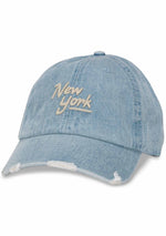 American Needle New York Round Up Baseball Hat in Light Demin