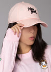 New York Shred Slouch Raglan Hat in Pink