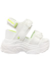PEACH 02 White Out White Platform Sandals