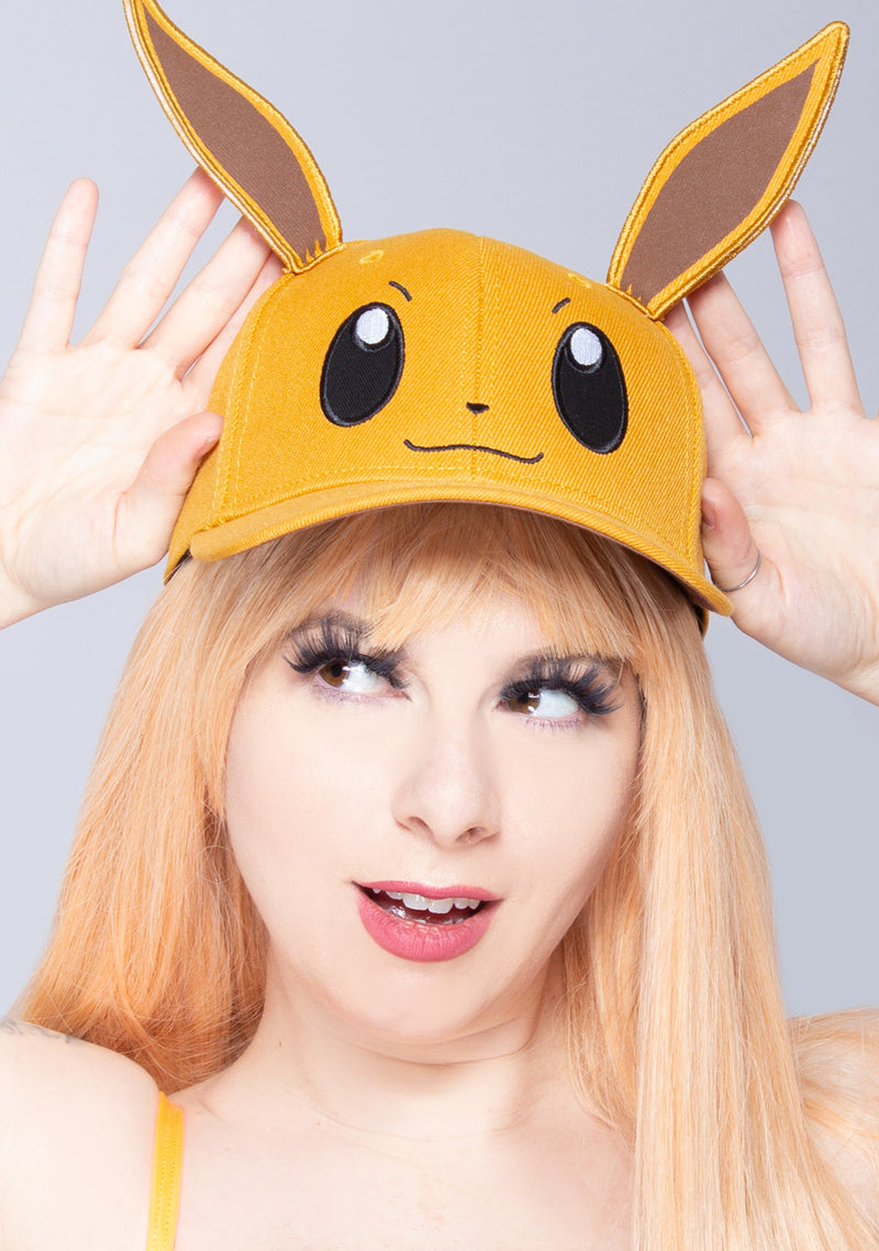 Pokemon Eevee 3D Cosplay Snapback Hat