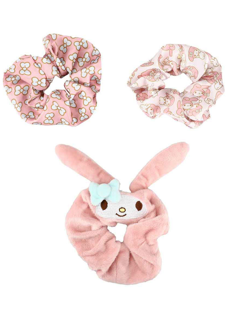 Sanrio My Melody Scrunchies 3 Pack Set
