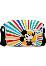 Disney Mickey Smiling Sunburst Rays Horizontal Crossbody Bag