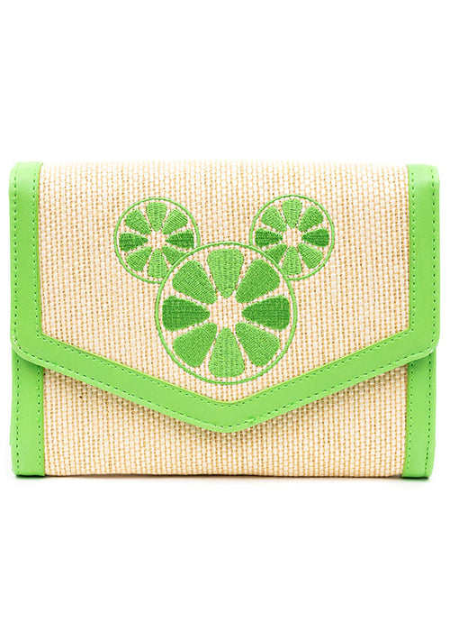 Disney Mickey Lime Straw Pouch Crossbody Bag