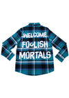 X Disney Haunted Mansion Foolish Mortals Flannel Shirt