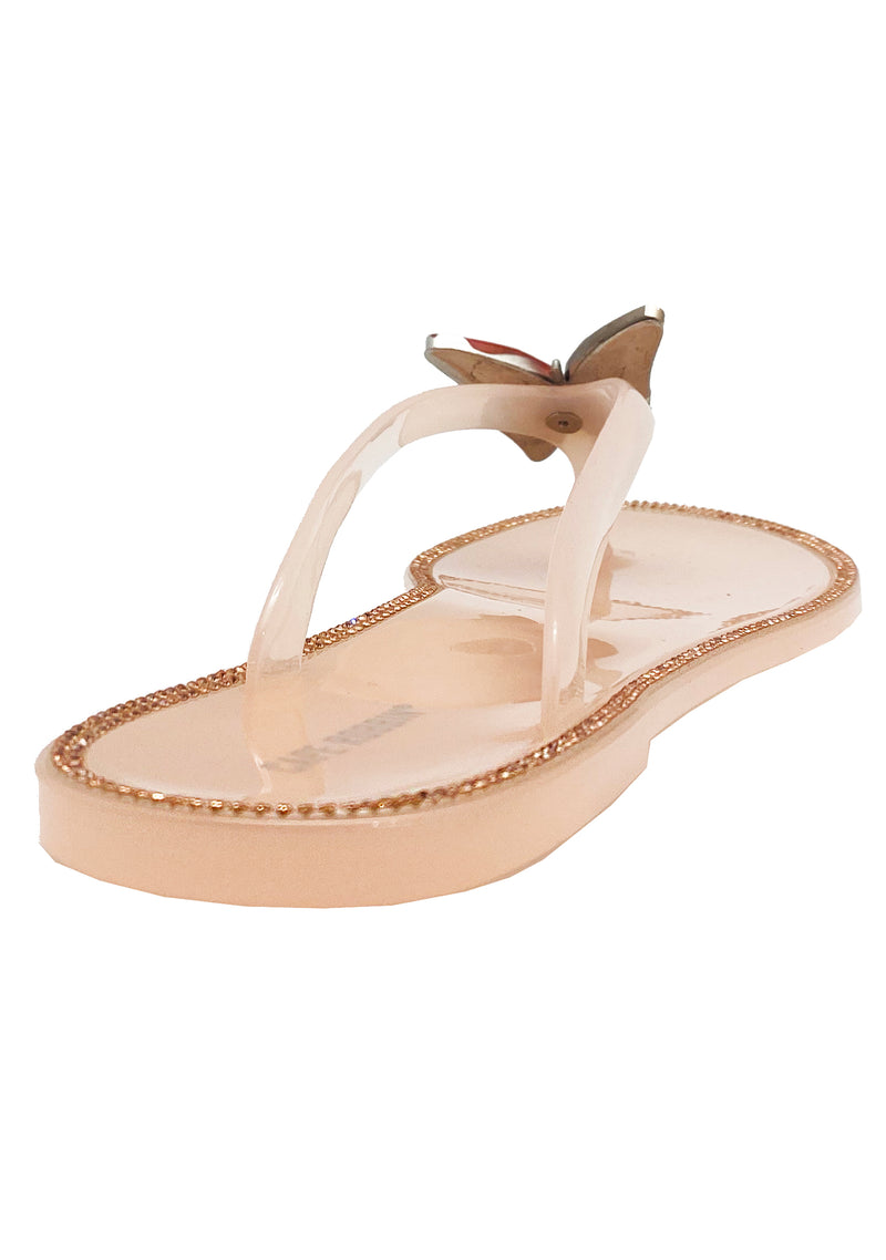 Blushing Butterfly Jelly Sandals