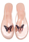 Blushing Butterfly Jelly Sandals