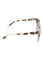 Gemma Sunglasses in Cream Tortoise/Sandstone Grey Gradient Flash