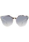 Gemma Sunglasses in Cream Tortoise/Sandstone Grey Gradient Flash