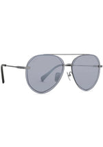 Lenox Sunglasses in Brushed Silver/Grey Mirror