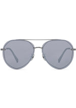 Lenox Sunglasses in Brushed Silver/Grey Mirror