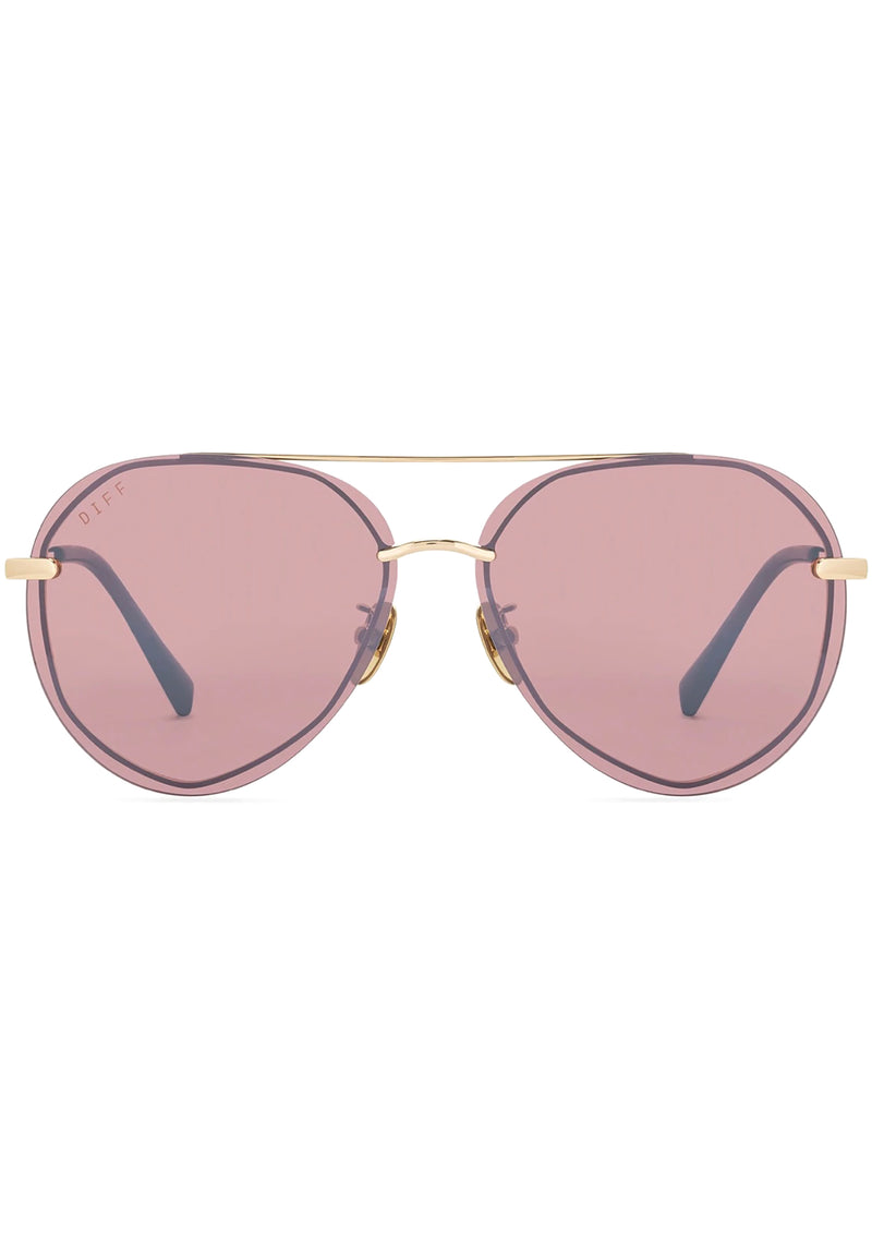 Lenox Sunglasses in Gold/Chestnut Flash