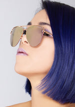 Tate Sunglasses in Rose Gold/Cherry Blossom Mirror