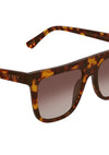 Stevie Polarized Sunglasses in Amber Tortoise/Brown Gradient