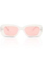 X Antonio Garza Antonio Polarized Sunglasses in Milky White/Neon Pink