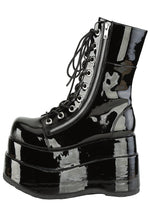 BEAR 265 Toxic Lust Patent Black Platform Boots