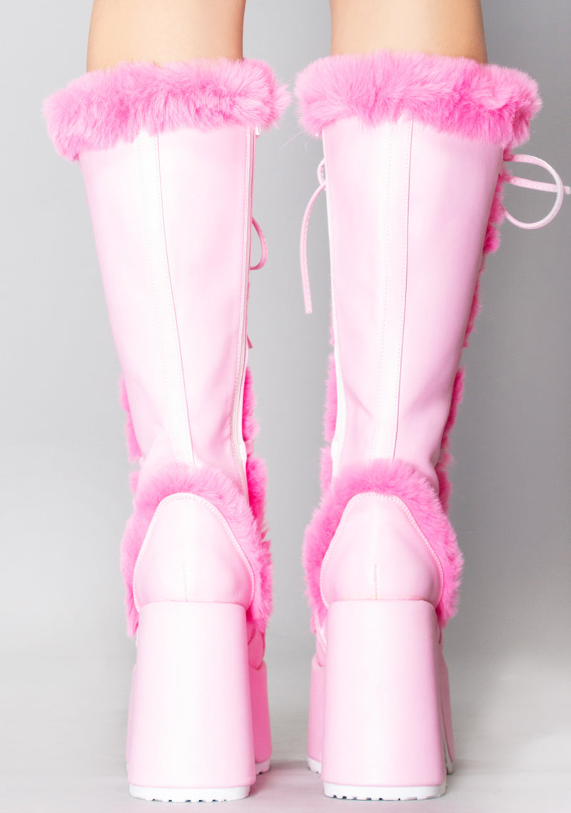CAMEL 311 Mad About You Pink Platform Boots