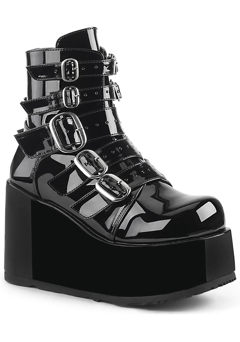 CONCORD 57 Dark Warrior Patent Black Platform Boots