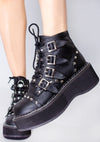 EMILY 315 Tainted Love Black Platform Boots
