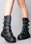 EMILY 330 Fatally Yours Black Platform Boots