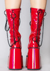 SWING 150 Blood Lust Red Platform Boots