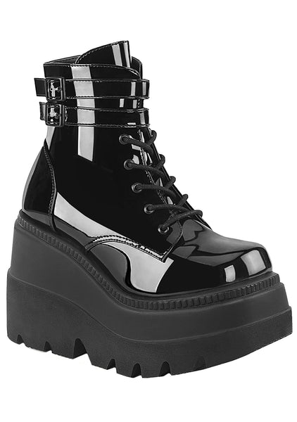 m*様 demonia デモニア platform boots 箱付き DemoniaShaker52PaintedBlackPla