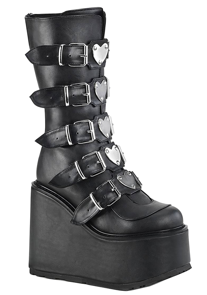DEMONIA | Shop Demonia Black Heart Platform Boots at LAStyleRush