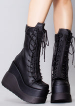 VOID 118 Dead Space Black Platform Boots