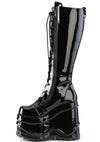 WAVE 200 Dark Wave Patent Black Platform Boots